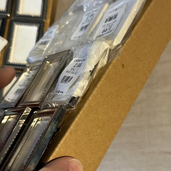 Photo frame napkins rings silver 24 set - Picture 8 of 9